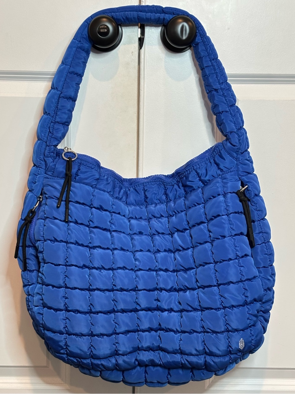 Free People FP Movement Cobalt Blue Quilted Shoulder Carryall Bag